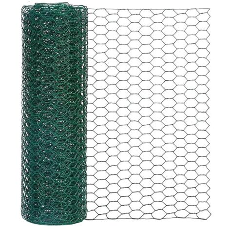 Filet de jardin, filet métallique de 0,4 x 2 m pour animaux, grillage pour poulet, clôture en fil métallique enduit de PVC pour volaille florale