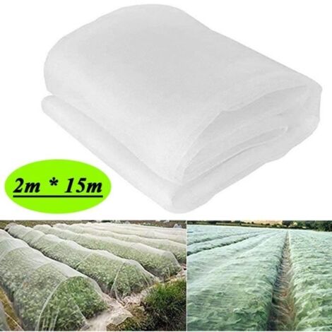 Filet de Jardin,Filet de Protection Anti-Insectes en Maille Fine,Filet Anti Insectes Potager - 2x15m