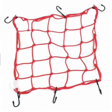 Filet de maintien élastique pour sac de moto, sac à bagages avec 6 crochets, pour vélo