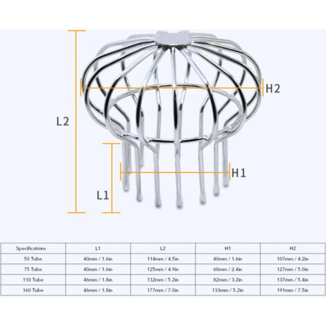 Filet de nettoyage de gouttière de sol en acier inoxydable, Anti-colmatage, capuchon rond de balcon pour sol de Patio 110