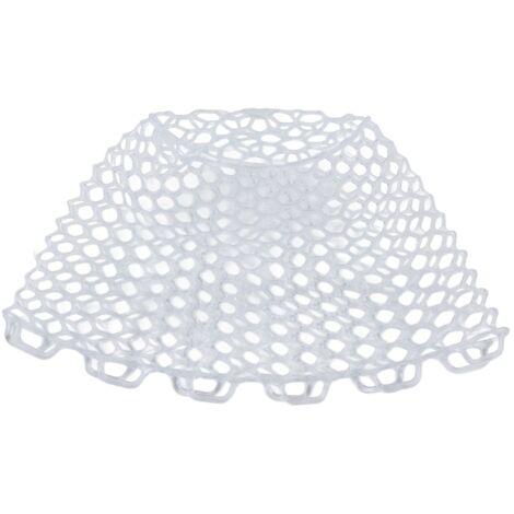 Filet de pêche à la mouche pliable, sac de remplacement en caoutchouc transparent pour pêcheur, profondeur 21 cm blanc