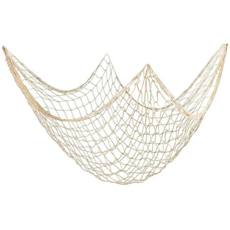 Filet de Peche Décoratif, Filet de Pêche Mer, Décorations Murales, 150cm x 200cm Méditerranéen Style Maison, Decoration Pirate, Décoration en Résille pour Fête, Mariage, Maison, Photographie