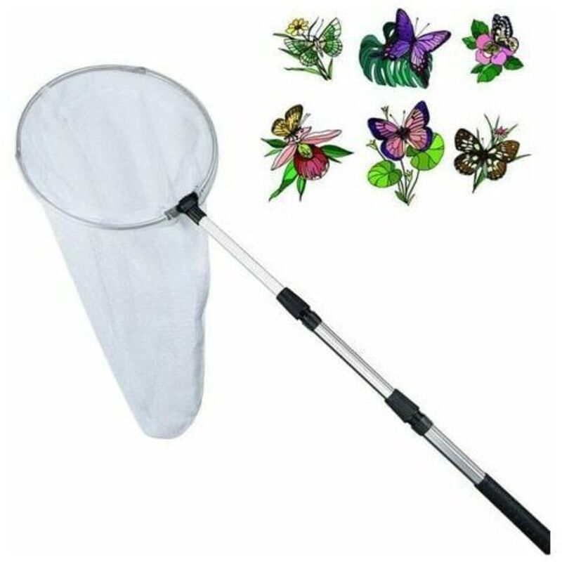 Filet de Pêche Filet à Papillon Filets à Insectes Télescopiques Outils de Plein air pour Enfants Jouets de Jardin pour Attraper Les Insectes