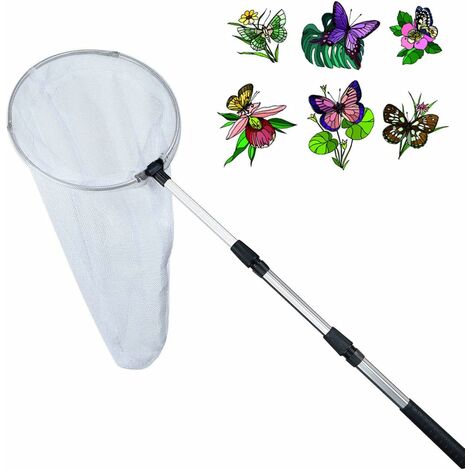 Filet de Pêche Filet à Papillon Filets à Insectes Télescopiques Outils de Plein air pour Enfants Jouets de Jardin pour Attraper Les Insectes
