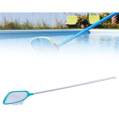 Filet de Pêche pour Piscine Nettoyage Étang Récupérateur de Feuilles avec 3 Tiges Filetées Extensibles