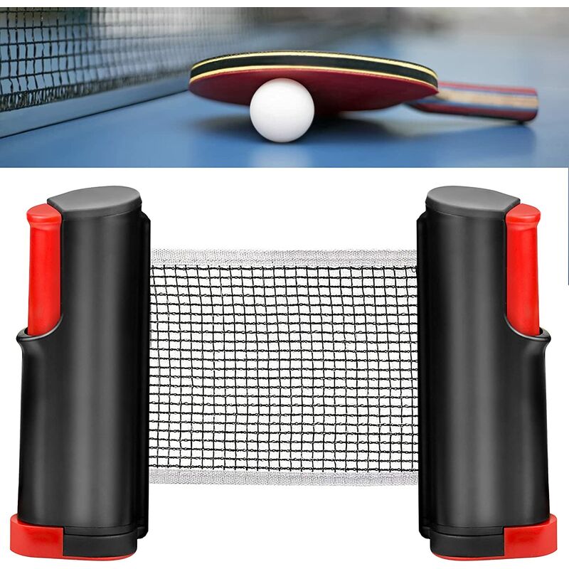 Filet de Ping Pong Rétractable, Filet Table de Ping Pong Portable Longueur Réglable 180cm pour Table de Ping Pong, Un Bureau, Table Manger Ternel