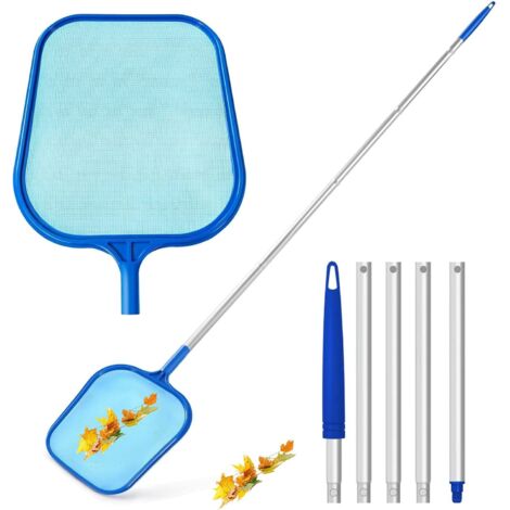 Filet de piscine avec manche télescopique, amovible, filet à mailles fines, épuisette pour piscine, étang, – robuste un nettoyage efficace (152 cm) - 152cm