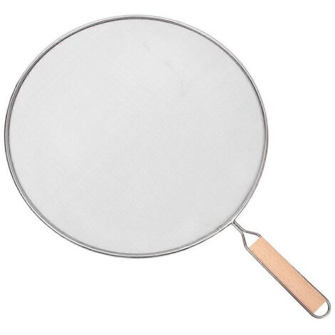 Filet de protection anti-éclaboussures en acier inoxydable pour la cuisson et la friture, 33 cm