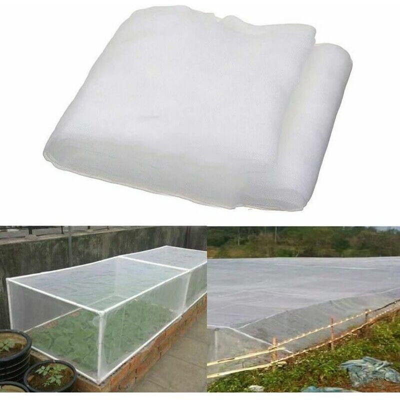 Filet de protection anti-insectes en maille fine pour jardin. serre. plantes. fruits. fleurs. cultures 26m