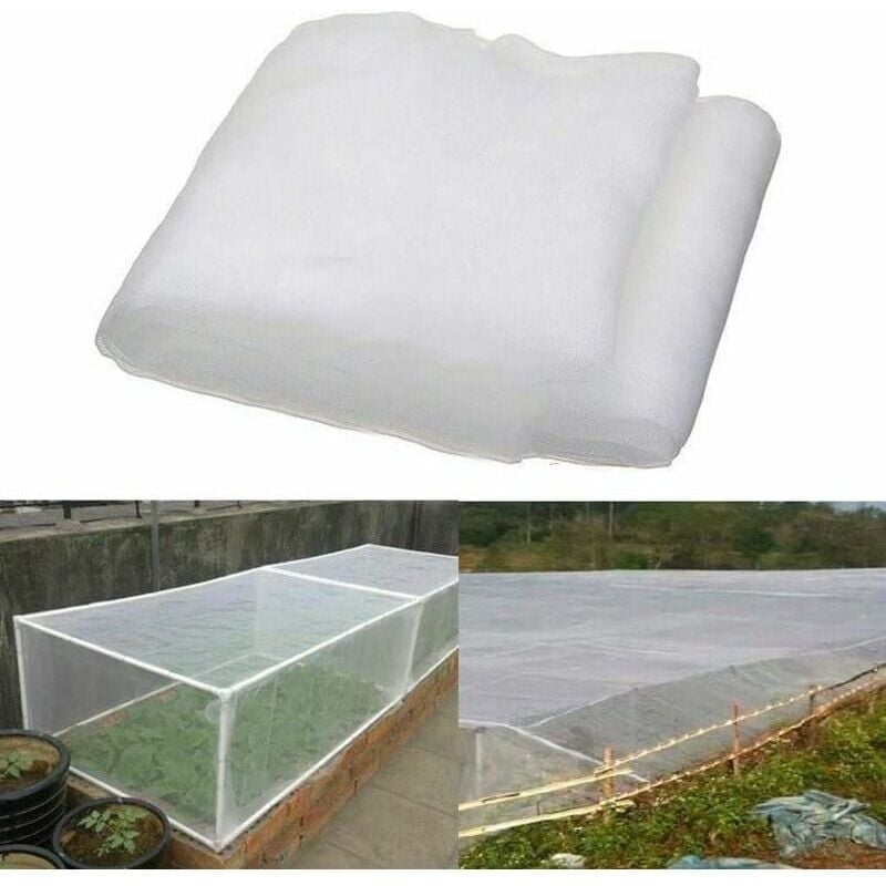 Filet de protection anti-insectes en maille fine pour jardin. serre. plantes. fruits. fleurs. cultures 2×6m
