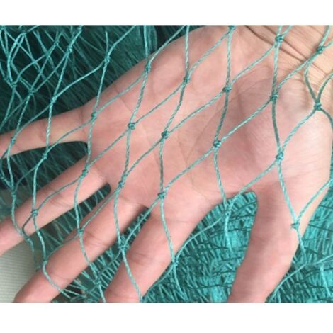 Filet de protection anti-oiseaux ultra-résistant 5 x 10 m pour clôture de jardin et cultures (maille de 3 cm, 18 fils)