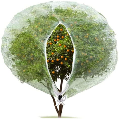 Filet de protection contre les insectes et les oiseaux avec fermeture éclair, filet anti-insectes de jardin pour protéger les plantes, les fruits et les fleurs contre les insectes mange