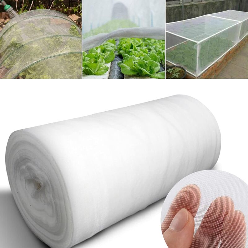 Filet de protection contre les insectes, filet de protection de jardin à mailles fines 35m pour légumes, fruits et fleurs, blanc