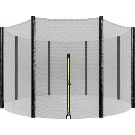 Filet de Protection de Remplacement, Filet de Sécurité de Rechange pour Tranpoline, Résistant aux UV, avec Fermeture Éclair, Accessoire pour Trampoline, Environ 180 cm de haut