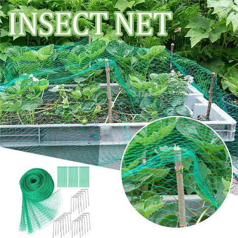 Filet de protection des plantes potagères de jardin Attache de filet anti-insectes 30 Boulons en forme de U 15