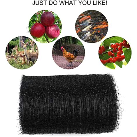 Filet de Protection Oiseaux, Filet Protection Jardin Anti-Oiseaux Filet de Sécurité en Nylon pour Jardin Fruits Légumes Plantes Arbres Bassin dEau Balcon 1pcs 210m +10pcs Pointe de terre+20pcs Cercla