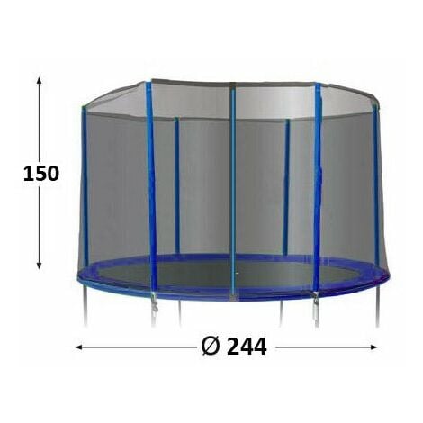 Filet de protection pour trampoline de 2,44 m