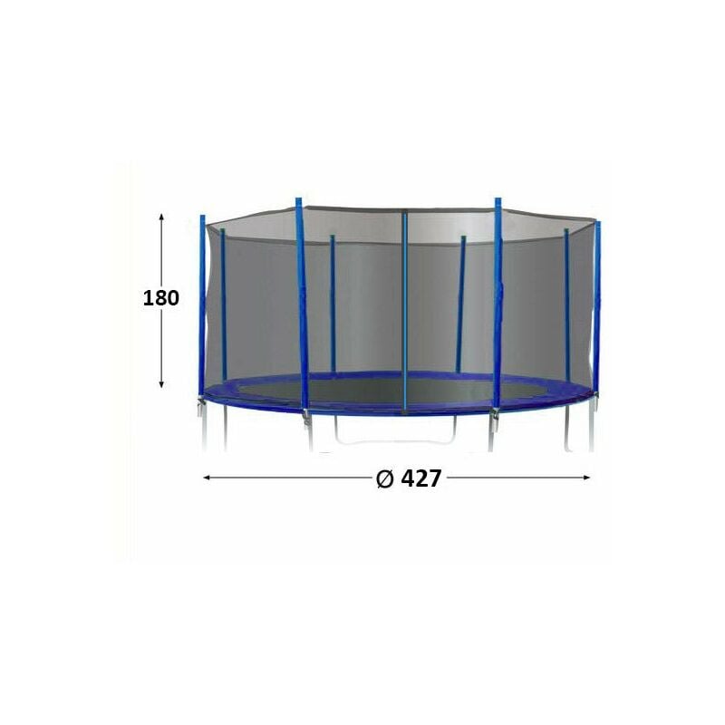 Trigano - Filet de protection pour trampoline de 4,27 m - Noir