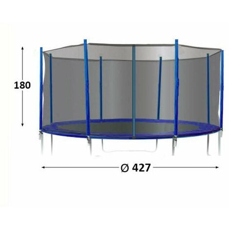 Filet de protection pour trampoline de 4,27 m - Noir