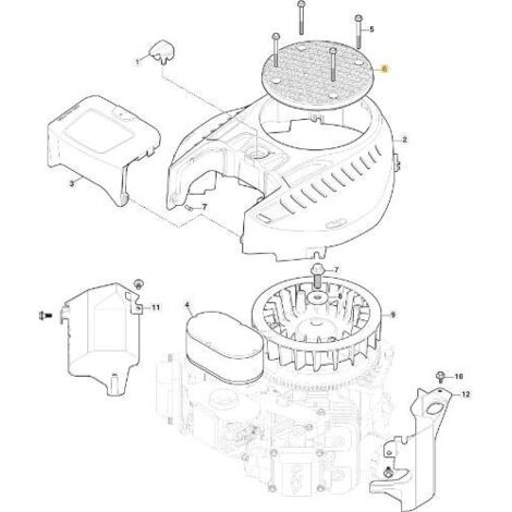 FILET DE PROTECTION VENTILATEUR VOLANT ORIGINAL STIGA - 118551571/0