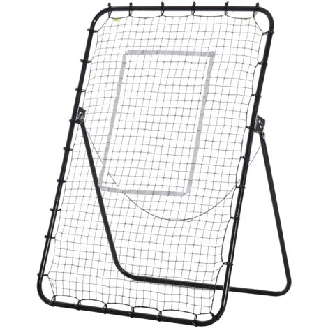 Filet de rebond de football, angle réglable, hauteur ajustable, rebondeur de ballon, noir