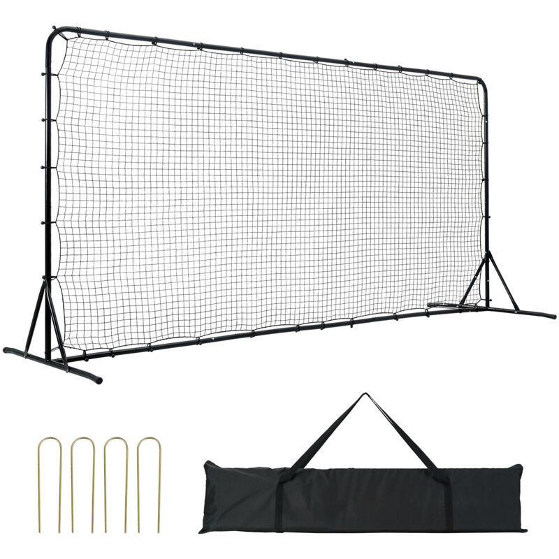 Filet de rebond de football Mophorn quipement d'entraînement de football en fer 12x6FT, cadeau d'entraînement de football sportif avec sac portable,