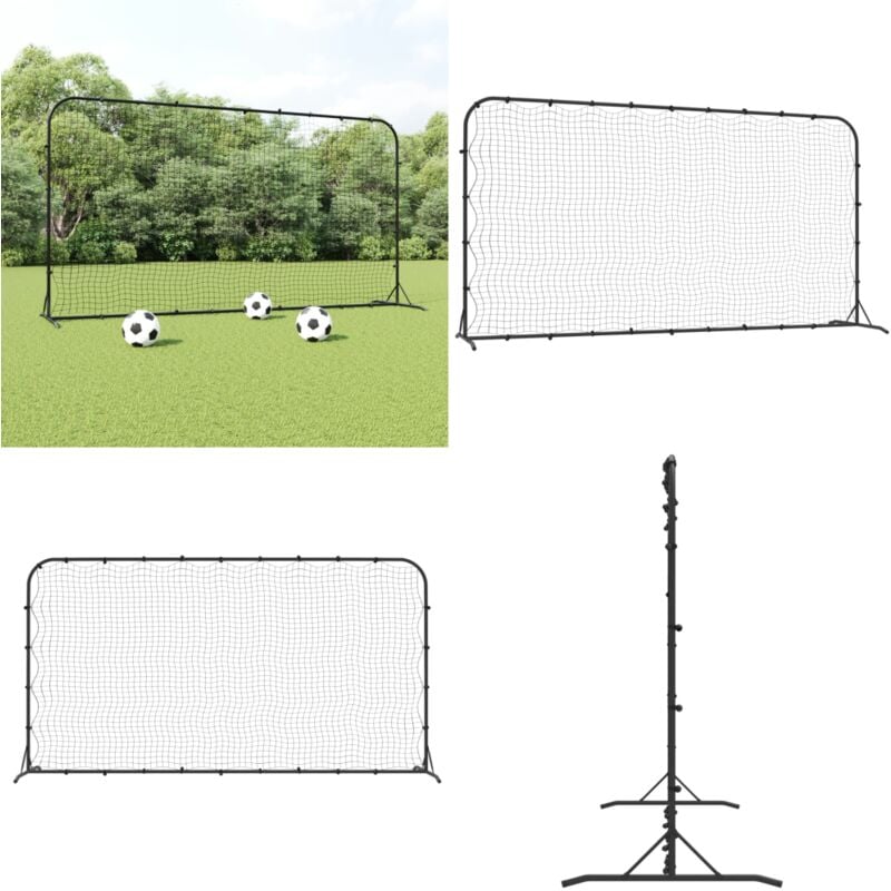 Filet de rebond de football noir 366x90x183 cm pehd - filet de rebond de football - filets de rebond de football - Home & Living - Noir