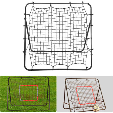 Filet de rebond football ajustable en acier, cible d'entraînement pliable pour tirs et passes, équipement d'assistance au tir.