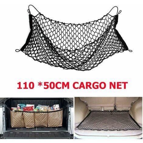 MeeLu Car Cargo Net, Filet de coffre 140 x 120 cm, Filet de rangement pour  coffre
