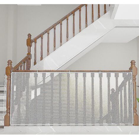 filet De Scurit Pour Enfants, Blanc 4500lx90h Cm, Protection Des Balcons Et Escaliers Pour Bbs, Filet Robuste Et Ajustable Pour Garde-corps D'esca