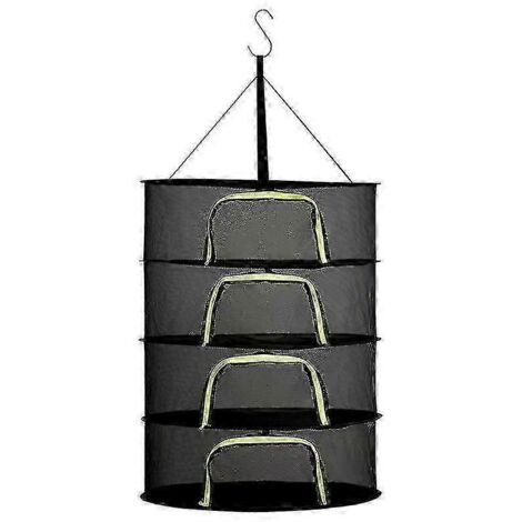 Filet de séchage à plusieurs niveaux pour herbes aromatiques, panier suspendu, séchoir pliable, sac de séchage en maille pour fleurs, bourgeons et plantes, organisateur style B-4 niveaux