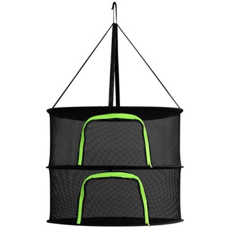 Filet de Séchage pour Herbes 2/4/6/8 Étages, Rack Séchage Suspendu Pliable avec Crochets et Fermeture Éclair pour Aromates