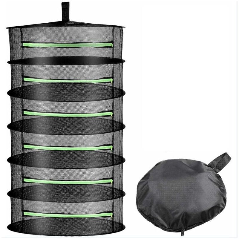 Debuns - Filet de Séchage Suspendu Pliable 6 Couches Panier de Séchage Grand Porte-Sèche Filet de Rangement Tente Herbe Bud Plant Sécher avec