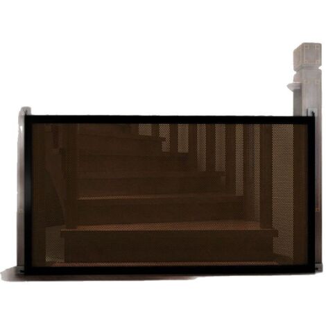 Filet de sécurité bébé et animaux 89x85cm avec 3 modes d'installation, barrière ajustable pour escalier et chambre