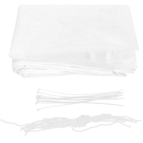 Filet de Sécurité pour Balcon 2m - Protection Enfants et Animaux - Maille Blanche Anti-Chute