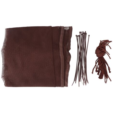 Filet de Sécurité pour Balcon 3m, Protection Enfants et Animaux, Maille Anti-Chute Marron
