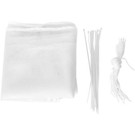 Filet de Sécurité pour Balcon 3m, Protection Enfants et Animaux, Maille Blanche Anti-Chute pour Escaliers et Garde-Corps