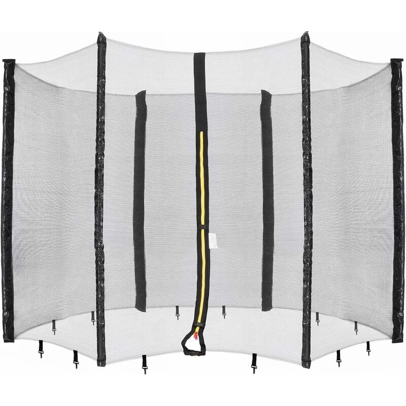 Filet de sécurité pour trampoline - Diamètre : 366 cm - 6 barres - Résistant aux uv - Résistant aux intempéries - Maille étroite - Verrouillable