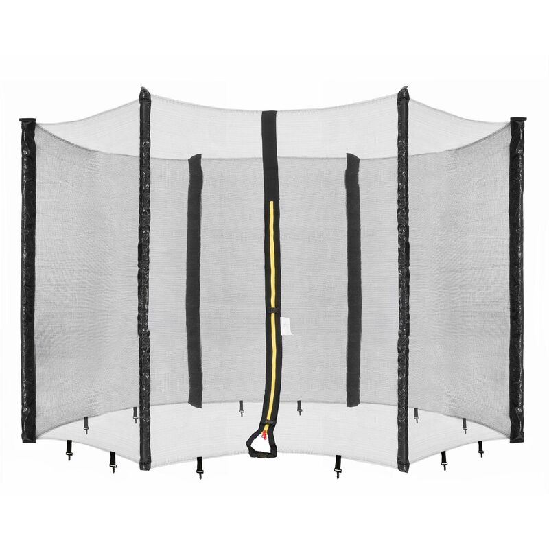 Filet de sécurité pour trampoline - Diamètre : 490 cm - 6 barres - Résistant aux uv - Résistant aux intempéries - Maille étroite - Verrouillable
