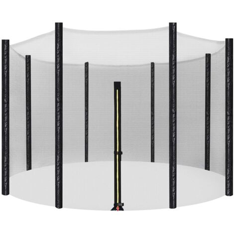 Filet de sécurité pour Trampoline, Diamètre 244, 305, 366cm, Filet de sécurité pour 6, 8 poteaux Droits