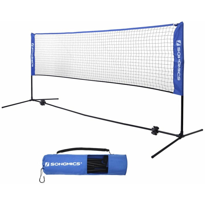Helloshop26 - Filet de tennis badminton sur pieds hauteur réglable de 90 à 155 cm (modèle familial) 4m