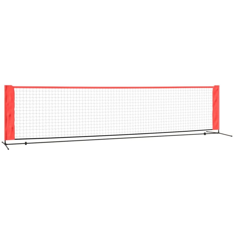 Vidaxl - Filet de tennis Noir et rouge 400x100x87 cm Polyester