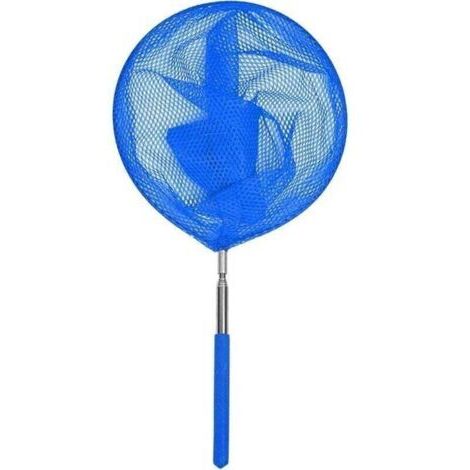 Filet d'épuisette télescopique pour piscine Filet de nettoyage en acier inoxydable Épuisette télescopique pour bassin avec poteau télescopique pour femmes, hommes et