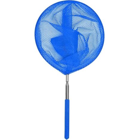 Filet d'épuisette télescopique pour piscine Filet de nettoyage en acier inoxydable Épuisette télescopique pour bassin avec poteau télescopique pour femmes, hommes et