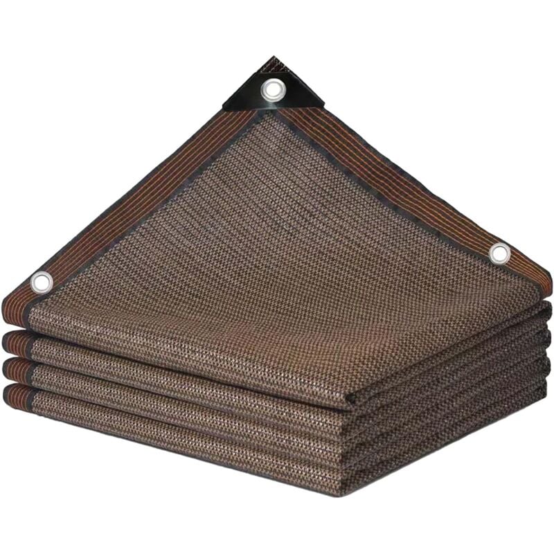 Jn.songs - Filet d'Ombrage de Jardin Couverture d'Ombrage Extérieure pour Pergola Terrasse Plantes Serre Poulailler Brun Foncé - 2x4M