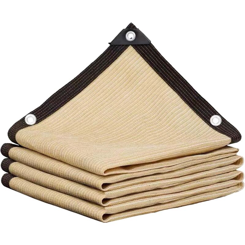 Jn.songs - Filet d'Ombrage de Jardin Couverture d'Ombrage Extérieure pour Pergola Terrasse Plantes Serre Poulailler Marron - 2x4M