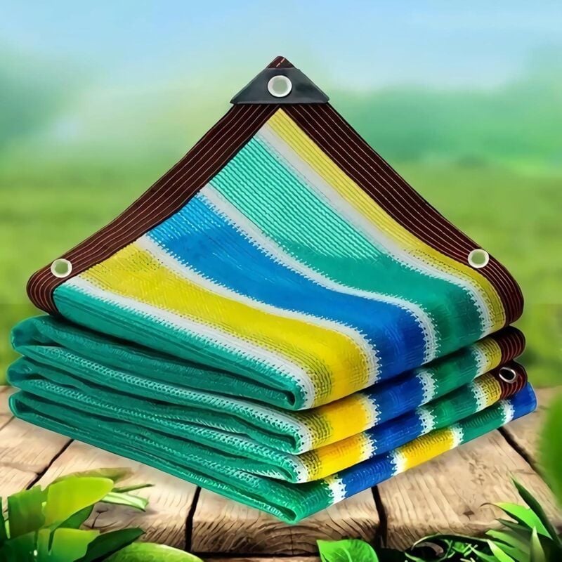 Jn.songs - Filet d'Ombrage de Jardin Couverture d'Ombrage Extérieure pour Pergola Terrasse Plantes Serre Poulailler Multicolore - 2x3M