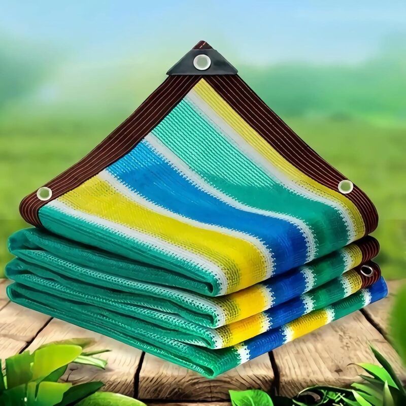 Filet d'Ombrage de Jardin Couverture d'Ombrage Extérieure pour Pergola Terrasse Plantes Serre Poulailler Multicolore - 5x6M