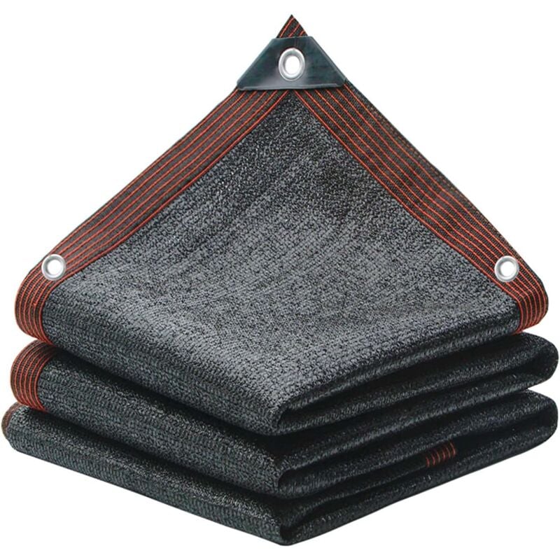 Filet d'ombrage noir 2x3m, toile d'ombrage de protection solaire, filet d'ombrage avec œillets, filet d'ombrage de jardin, filet anti-UV pour plantes