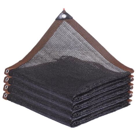 Filet d'ombrage noir anti-UV 2x3m, protection solaire pour jardin, balcon, plantes grasses, piscine extérieure et voiture.